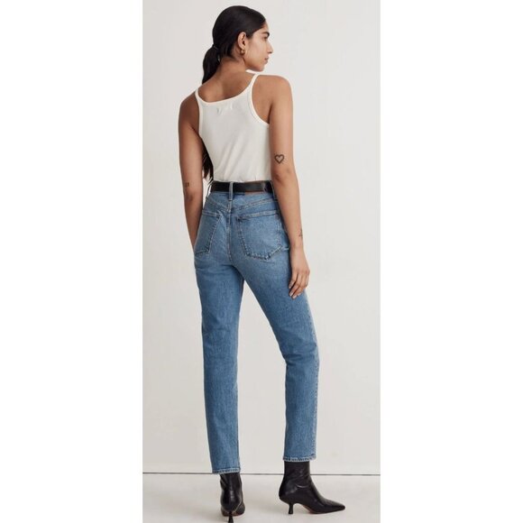 Madewell The Momjean in Basley Wash Jeans-sz 26 - Picture 3 of 13